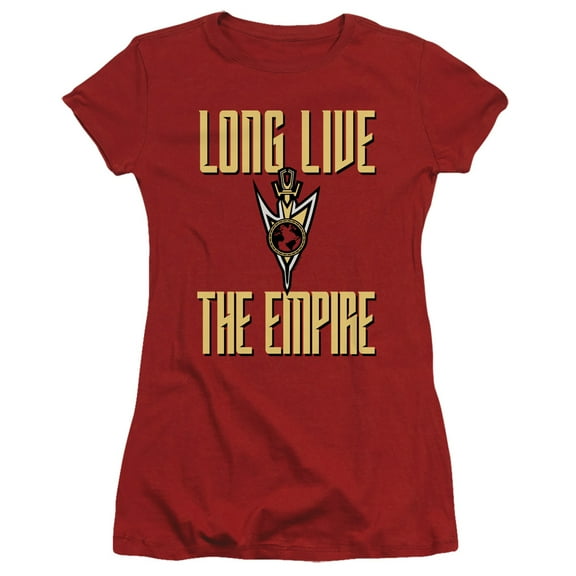 Star Trek Discovery Long Live The Empire Junior Women's Sheer T-Shirt Cardinal