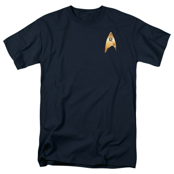 Star Trek Discovery Operations Badge Adult 18/1 T-Shirt Navy
