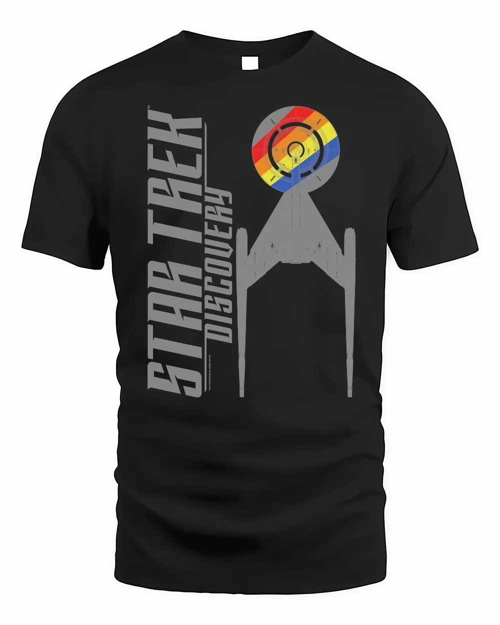 Star Trek Discovery Rainbow Striped Ship Premium Shirt - Walmart.com