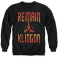 thumbnail image 1 of Star Trek Discovery Remain Klingon Adult Crewneck Sweatshirt Black, 1 of 1