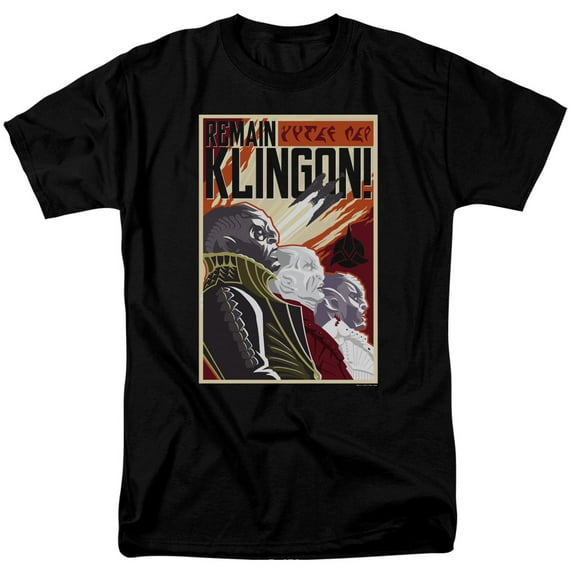 Star Trek Discovery Remain Klingson Poster Adult 18/1 T-Shirt Black