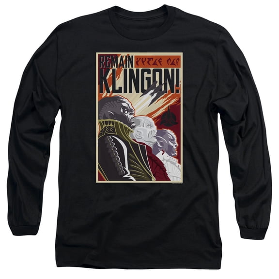 Star Trek Discovery - Remain Klingson Poster - Long Sleeve Shirt - XXX-Large