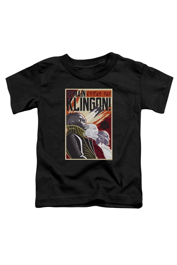 Star Trek Discovery Remain Klingson Poster Toddler T-Shirt Black