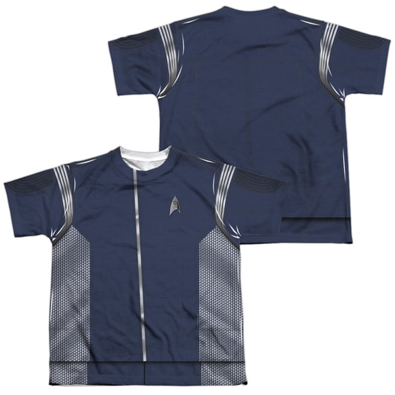 Star Trek Discovery - Science Uniform (Front/Back Print) - Youth Short Sleeve Shirt - Large
