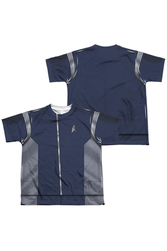 Star Trek Discovery - Science Uniform (Front/Back Print) - Youth Short Sleeve Shirt - Large