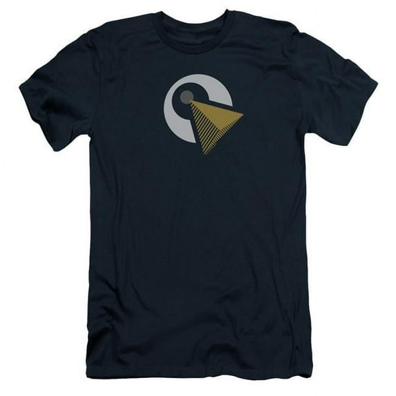 Star Trek Discovery & Vulcan Logo Adult 30-1 Slim Fit Short Sleeve T-Shirt, Navy - Extra Large