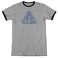 thumbnail image 1 of Star Trek Distressed Logo Adult Ringer Heather Black, 1 of 1