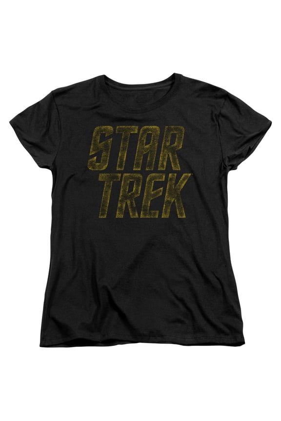 Star Trek Distressed Logo Women's T-Shirt Black