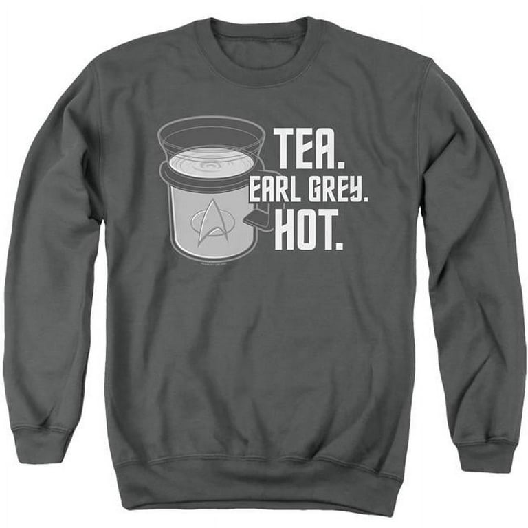 Star Trek Earl Grey Long Sleeve Adult Crewneck Sweatshirt Charcoal Medium Walmart