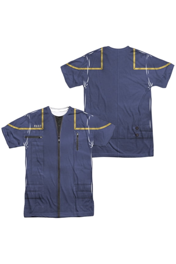 Enterprise Command Uniform Unisex Adult Sublimated Costume T Shirt (Front/Back), Medium Multicolor