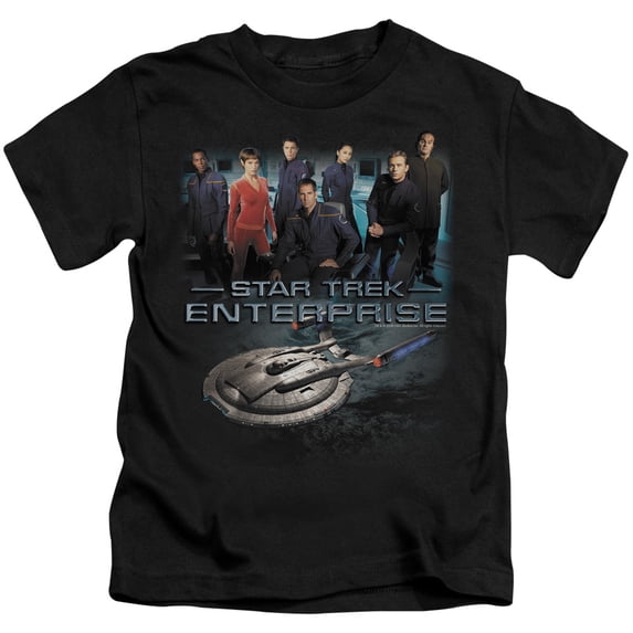 Star Trek Enterprise Crew Youth 18/1 T-Shirt Black