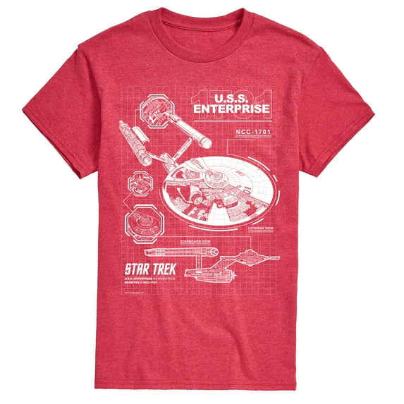 Star Trek - Enterprise Diagram - Men's Short Sleeve Graphic T-Shirt