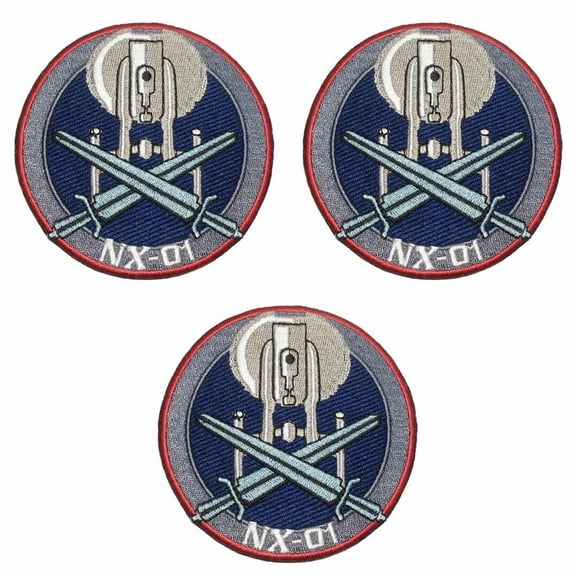 Star Trek Enterprise Mirror Universe 3 1/2" Diameter Set of 3 Patches
