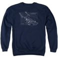 thumbnail image 1 of Star Trek & Enterprise Prints Adult Crewneck Sweatshirt, Navy - 3X, 1 of 1