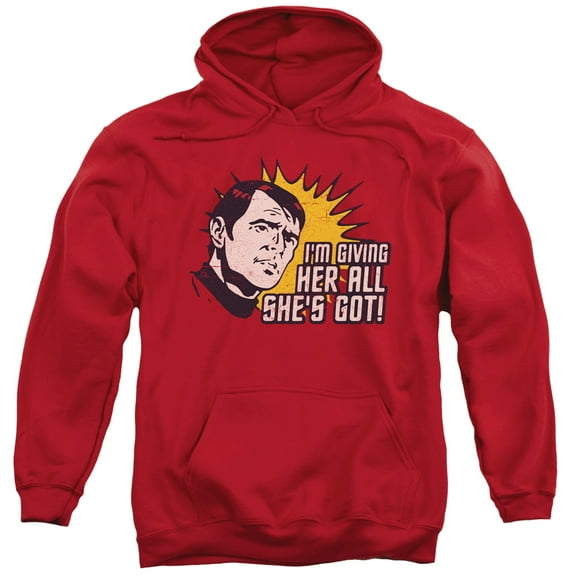 Star Trek Everything Adult Pullover Hoodie Sweatshirt Red