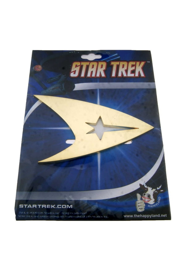 Star Trek Fans Voyager Starship Officially Licensed Belt Buckle Gold Metal New Men Women SIZE: 3.00" W & 2.50" H