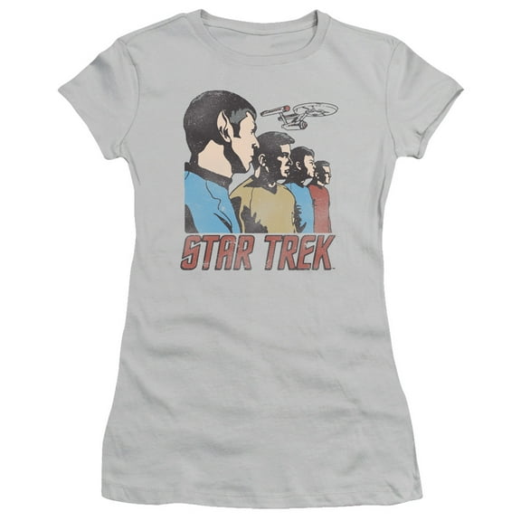 Star Trek Federation Men Junior Women's Sheer T-Shirt Silver