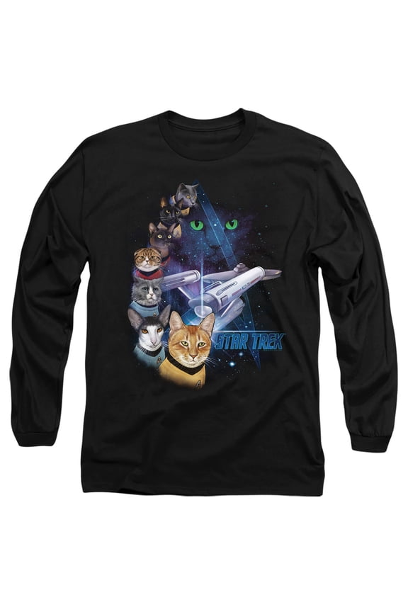 - Feline Galaxy - Long Sleeve Shirt - Medium