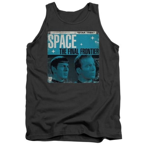 Star Trek-Final Frontier Cover - Adult Tank Top - Charcoal- Small
