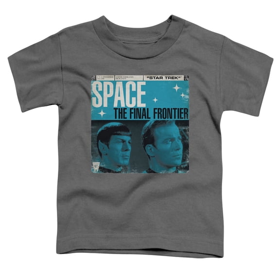 Star Trek Final Frontier Cover Toddler T-Shirt Charcoal