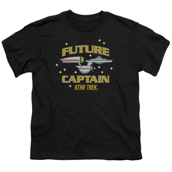 Star Trek Future Captain Youth 18/1 T-Shirt Black