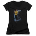 thumbnail image 1 of Star Trek Galactic Kirk Junior Women's V-Neck T-Shirt Black, 1 of 1