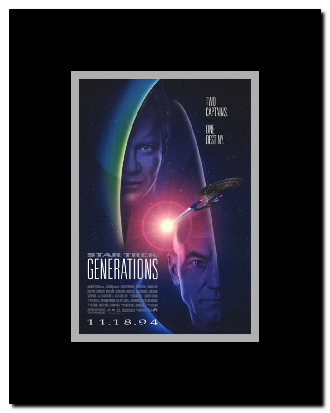 Star Trek: Generations Framed Movie Poster