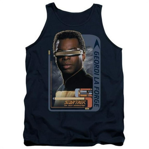 Star Trek-Geordi Laforge - Adult Tank Top - Navy- Large