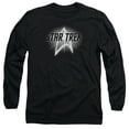 thumbnail image 1 of Star Trek Glow Logo Long Sleeve Adult 18/1 T-Shirt Black, 1 of 1