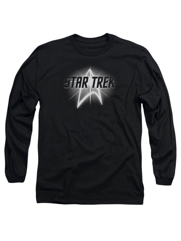 Star Trek Glow Logo Long Sleeve Adult 18/1 T-Shirt Black
