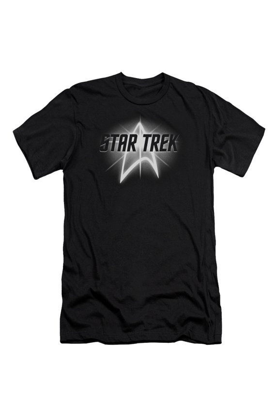 Star Trek - Glow Logo - Premium Slim Fit Short Sleeve Shirt - X-Large