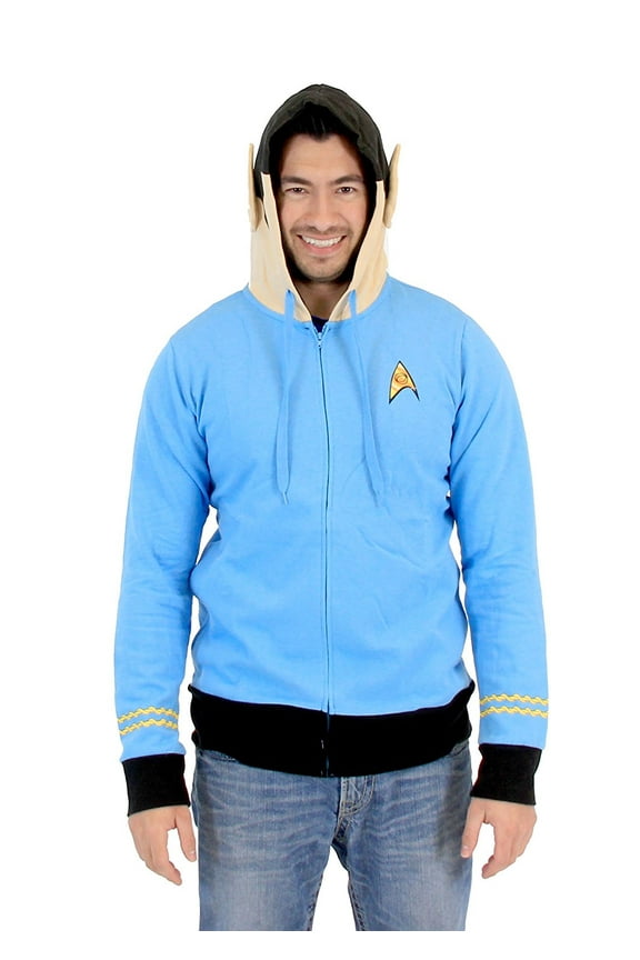 Star Trek I Am Spock Adult Light Blue Costume Hoodie
