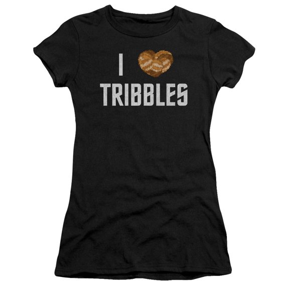 Star Trek - I Heart Tribbles - Juniors Teen Girls Cap Sleeve Shirt - X-Large