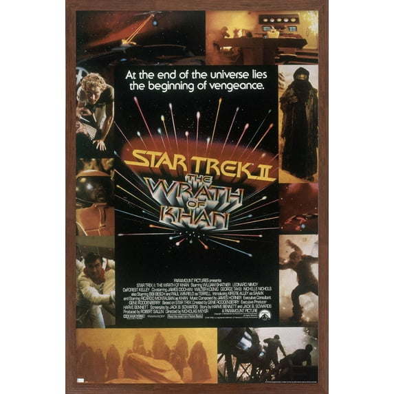 Star Trek II: The Wrath of Khan - One Sheet Wall Poster, 22.375" x 34" Framed