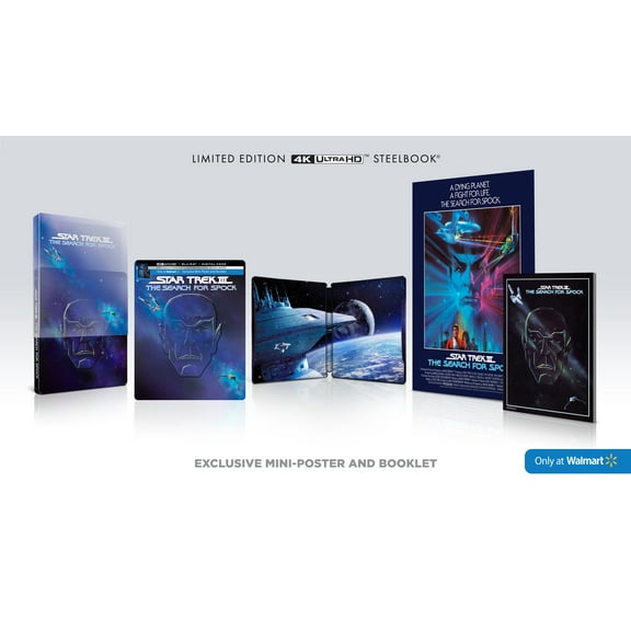 Star Trek III: Search for Spock (40th Anniversay Steelbook) (Walmart Exclusive) (4K Ultra HD + Blu-ray + Digital Copy)