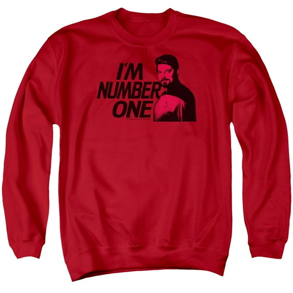 Star Trek Im Number One Adult Crewneck Sweatshirt Red