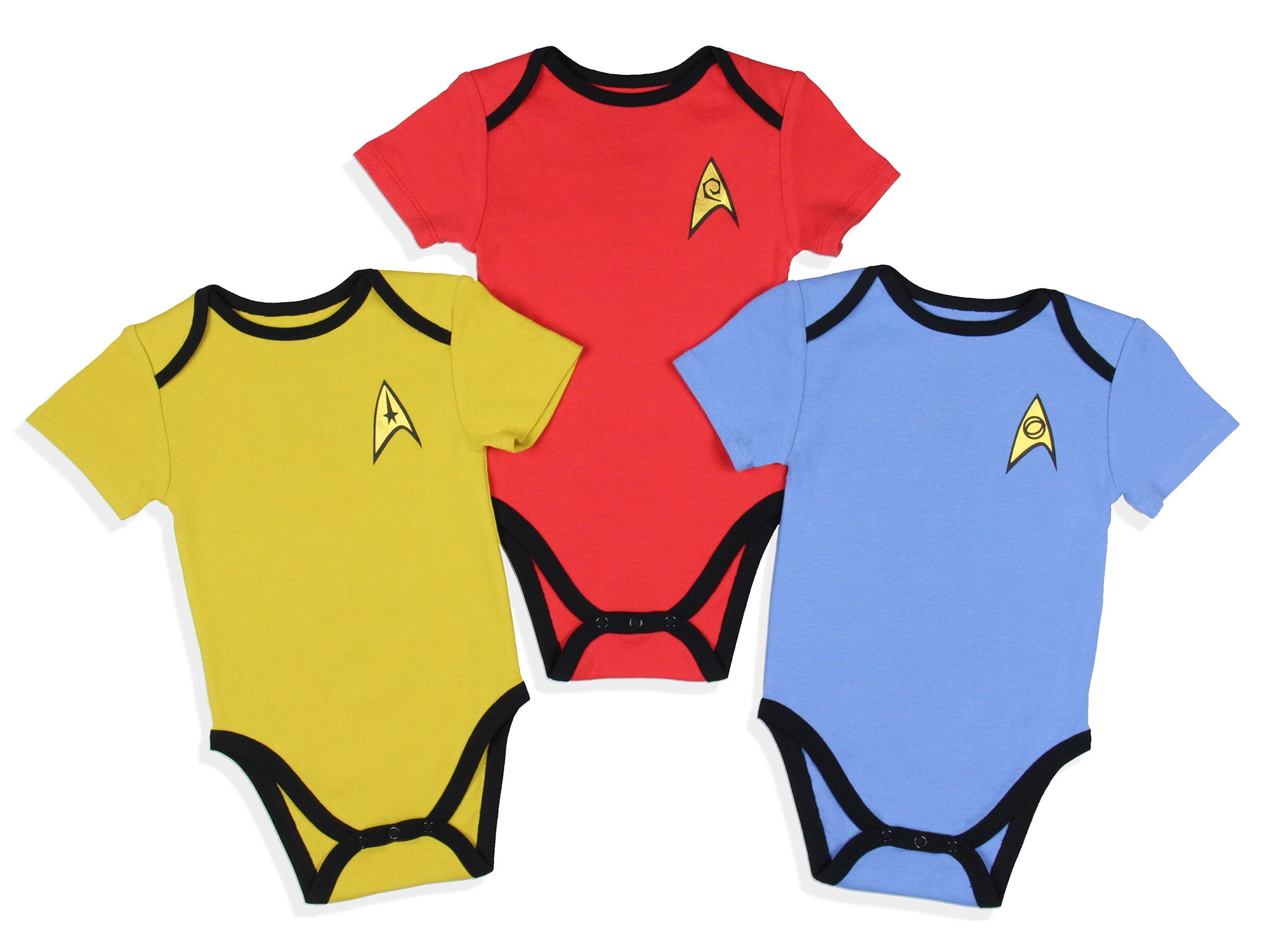 Star Trek Infant Boys Crew Colors Uniform Sleeper 3 Pack Sleep Pajama