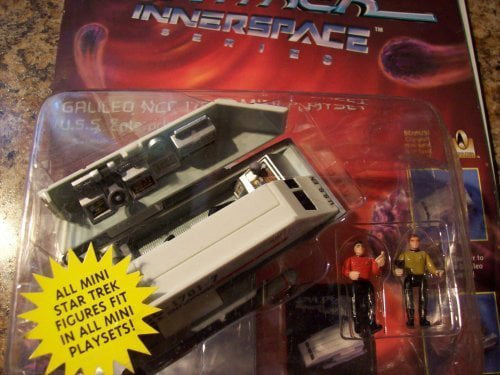 Star Trek Excelsior Class Starship Mini Playset With Riker & La Forge Figures - Innerspace Series