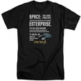 thumbnail image 1 of Star Trek Intro Adult Tall T-Shirt 18/1 T-Shirt Black, 1 of 1