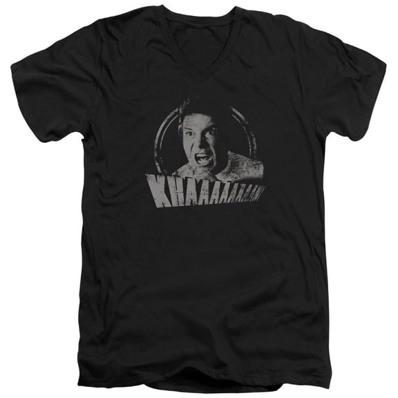 Star Trek - Khan Distressed - Slim Fit V Neck Shirt - Small