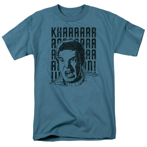 Star Trek Khan Yell Adult 18/1 T-Shirt Slate