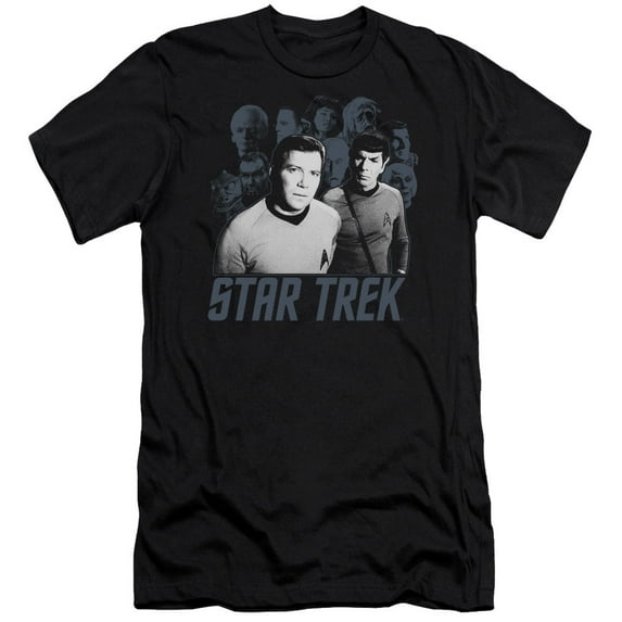 Star Trek - Kirk Spock And Company - Slim Fit Short Sleeve Shirt - Large