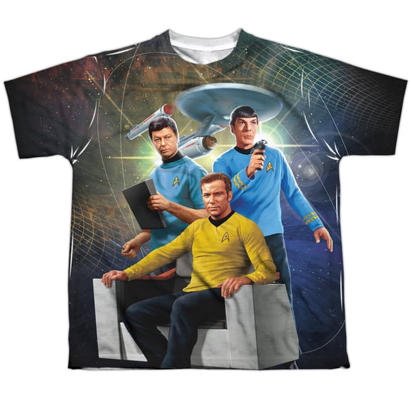 Star Trek - Kirk Spock Mccoy - Youth Short Sleeve Shirt - Small