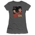 thumbnail image 1 of Star Trek Lieutenant Uhura Junior Women's Sheer T-Shirt Charcoal, 1 of 2