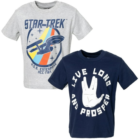 Star Trek Little Boys 2 Pack T-Shirts Little Kid to Big Kid