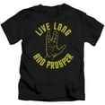 thumbnail image 1 of Star Trek Live Long Hand Youth 18/1 T-Shirt Black, 1 of 2