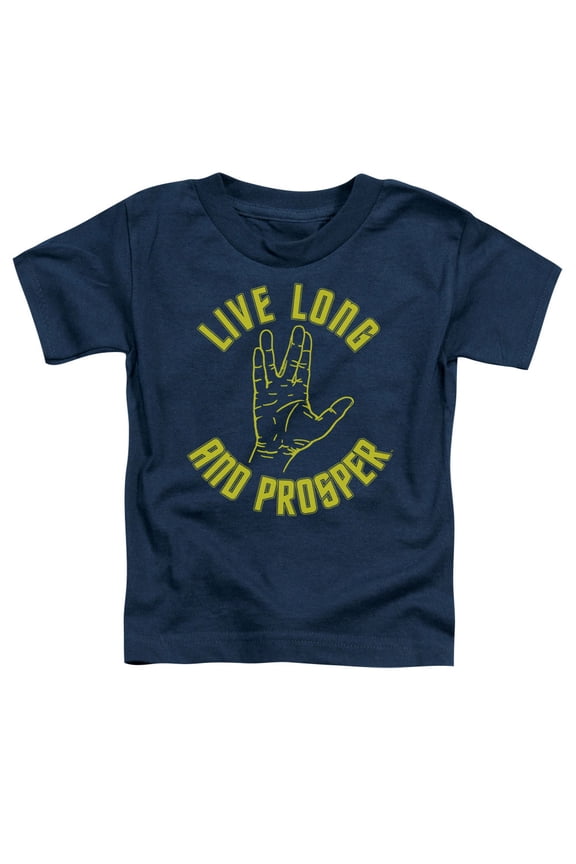 Star Trek Little Boys' Live Long Hand Childrens T-shirt 3T Navy