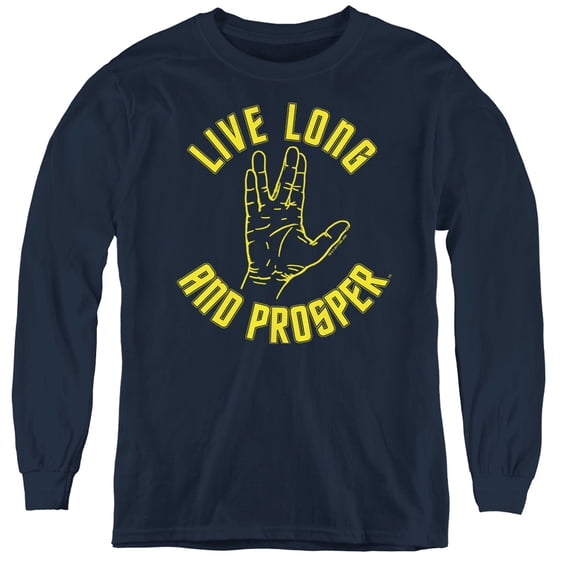 Star Trek - Live Long Hand - Youth Long Sleeve Shirt - X-Large
