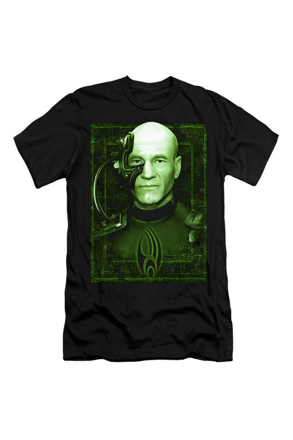 Star Trek Locutus Of Borg Adult 30/1 T-Shirt Black