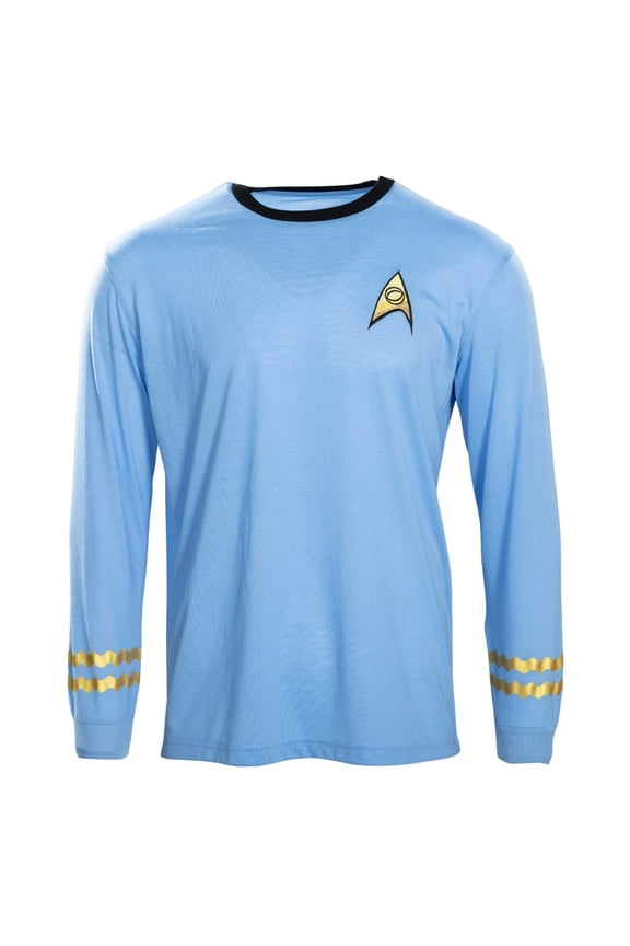 -Adult Star Trek-Long Sleeve Halloween Costume T-shirt Spock Captain Kirk Engineering Cosplay